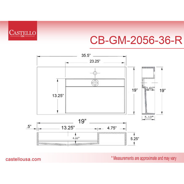 Orren Ellis Boyter 35.4'' Wall Mounted Single Bathroom Vanity with